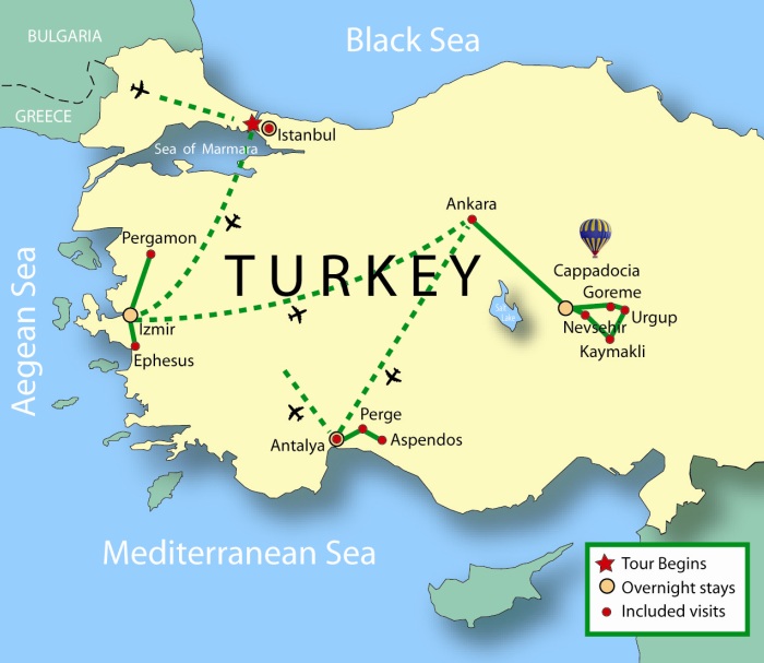Turkey Treasures with Turkish Riviera (Istanbul, Ephesus, Pergamon